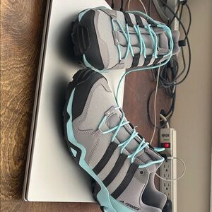 Adidas Women's Terrex Gray and Aqua Athletic Shoes